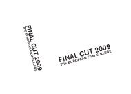 yearbook 2008/2009 1st part - The European Film College