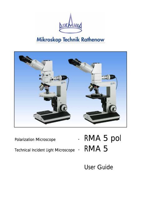 - RMA 5 pol - Mikroskop Technik Rathenow Gmbh