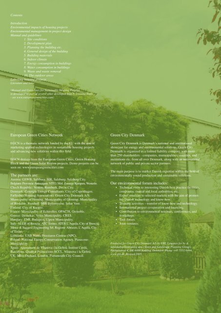 Manual and Guidelines for Sustainable Housing Projects