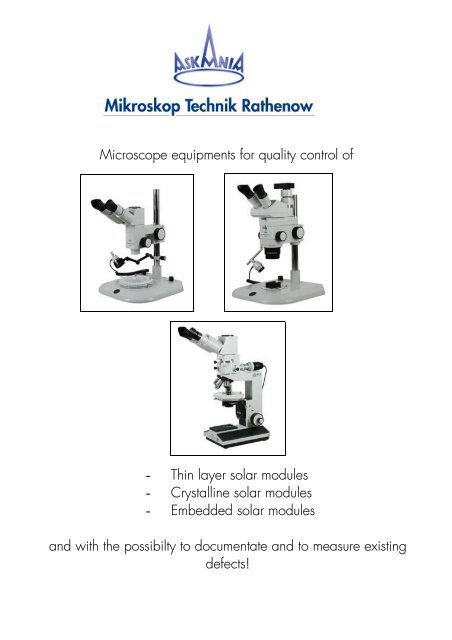 Hallo Herr Hackemer, - Mikroskop Technik Rathenow Gmbh