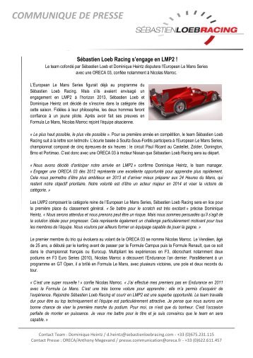 communique de presse - European Le Mans Series