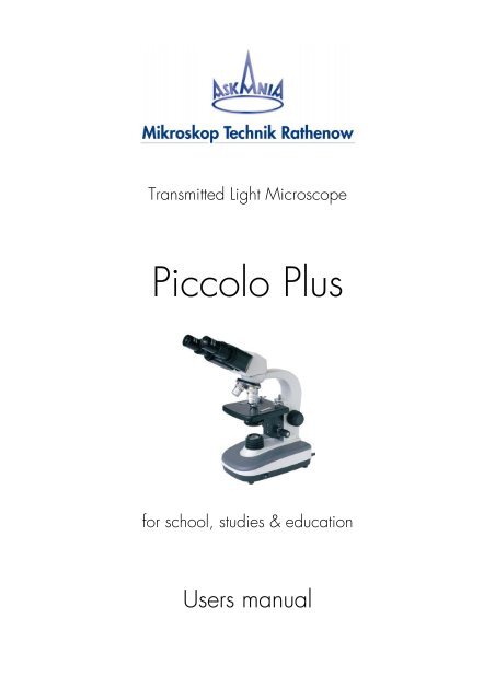 Piccolo Plus - Mikroskop Technik Rathenow Gmbh