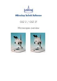 Microscopes overview - Mikroskop Technik Rathenow Gmbh