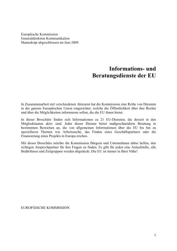 Informations - EUROPE DIRECT Oldenburg