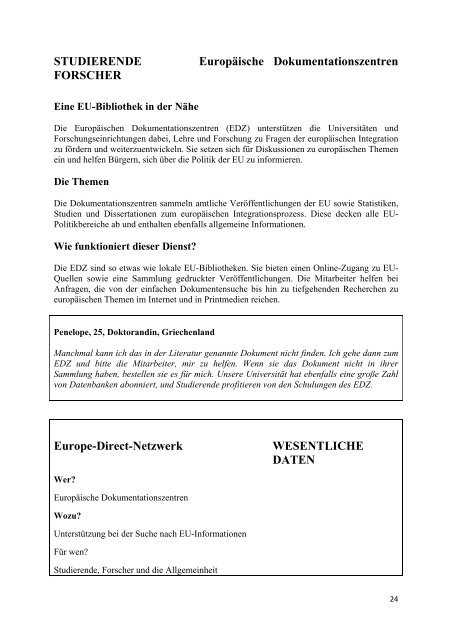 Informations - EUROPE DIRECT Oldenburg