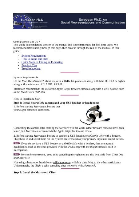 WebAuditorium Easy Guide for Mac OS X (PDF)