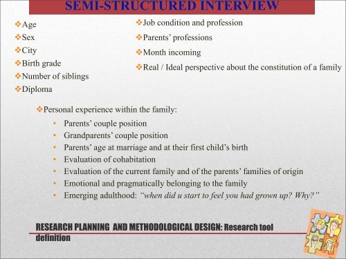 Emerging adulthood and SRs of current, future and ideal family