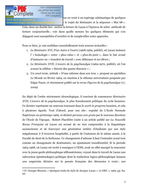 La conjuration. Lacan autour de 68 : quelques éléments pour une ...