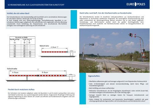 Datenblatt Schrankenbäume - Europoles