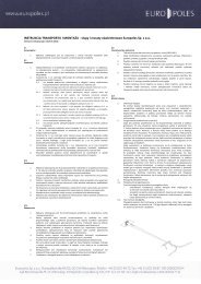 Instrukcja transportu i monta?u - Europoles
