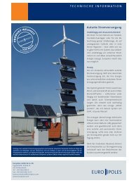 Datenblatt autarke Stromversorgung - Europoles