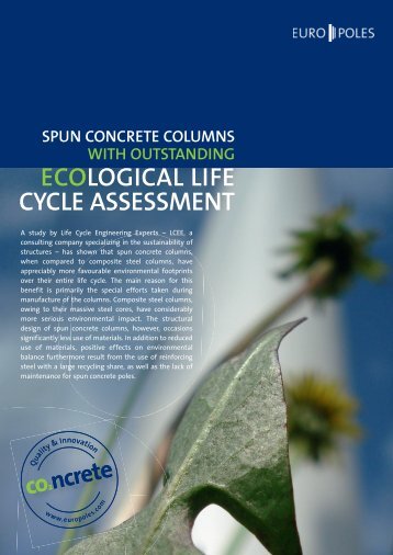 ECOLOGICAL LIFE CYCLE ASSESSMENT - Europoles