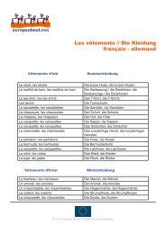 Les vętements // Die Kleidung français - allemand - Europschool