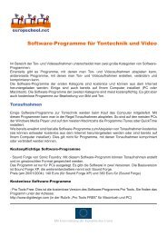 3d) Software-Programme für Tontechnik und Video - Europschool