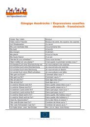 Gängige Ausdrücke // Expressions usuelles deutsch ... - Europschool