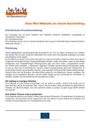 Eine Mini-Website an einem Nachmittag - Europschool