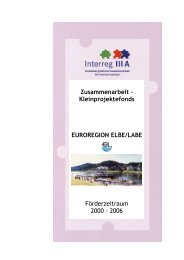 Kompendium Kleinprojektefonds Interreg III A - Euroregion Elbe/Labe