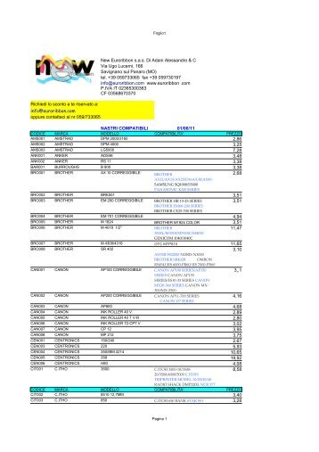 nastri compatibili 01-06-11 - New Euroribbon srl