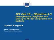 ICT Call 10 – Objective 3.3 - Eurosfaire