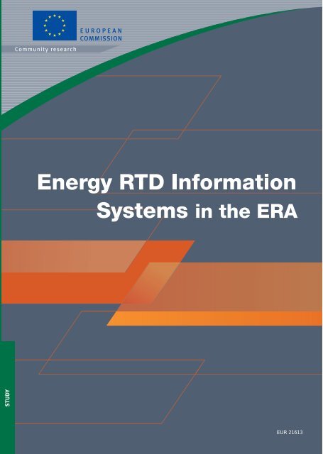 Energy RTD Information Systems in the ERA - European ...