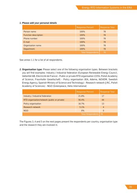 Energy RTD Information Systems in the ERA - European ...