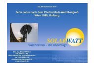 Zehn Jahre nach dem Photovoltaik-Welt ... - Eurosolar Austria