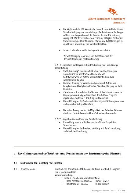 Leistungsvereinbarung - Albert Schweitzer Kinderdorf Hessen ev