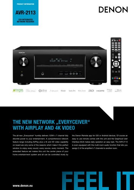 AVR-2113 THE NEW NETWORK „EVERYCEIVER ... - Denon UK
