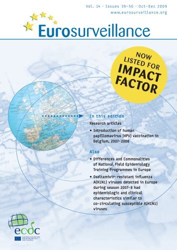 Issue 10-12, October - December 2009 - Eurosurveillance