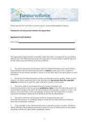 Agreement with Authors - Eurosurveillance