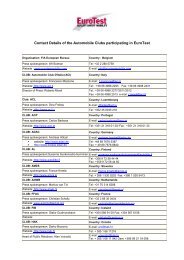 Clubs press contact details - EuroTest