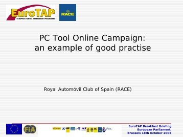 Presentation Example of Good Practice Spain - EuroTest