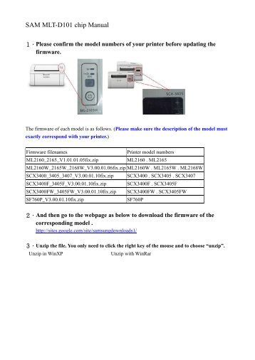 SAM MLT-D101 chip Manual - EUROtoner