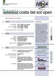 Eurotour 2005 - Spain Open - Malaga - Invitation Letter