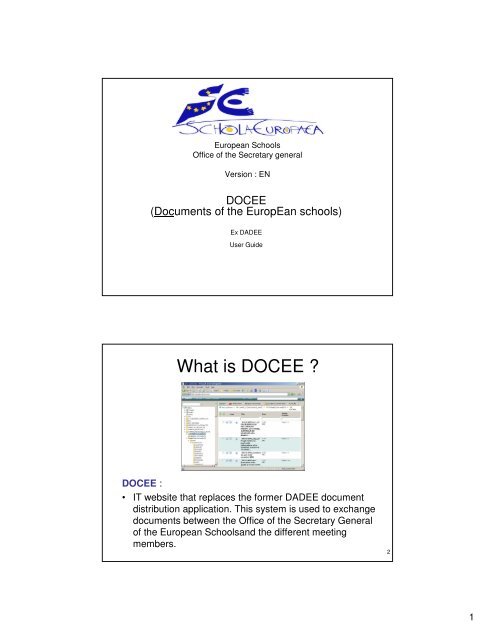 What is DOCEE ?