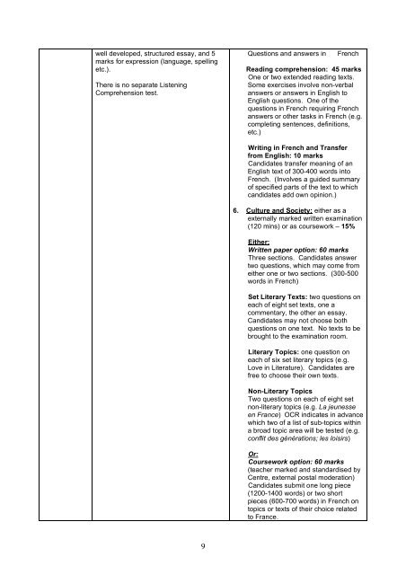 External Evaluation of the European Baccalaureate (Annexes)