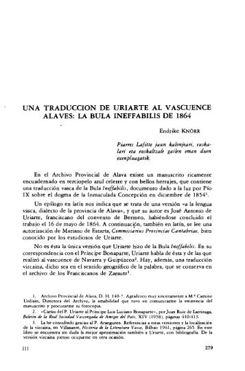 una traduccion de uriarte al vascuence alaves - Euskaltzaindia