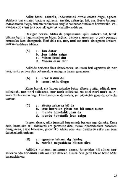 Euskal gramatika lehen urratsak. II - Euskaltzaindia