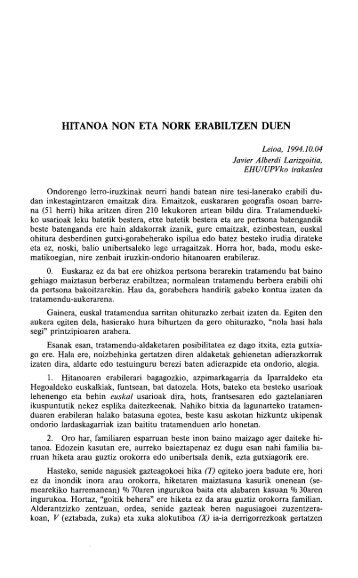 HITANOA NON ETA NORK ERABILTZEN DUEN - Euskaltzaindia