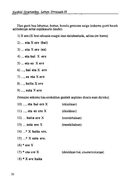 Euskal gramatika lehen urratsak. III - Euskaltzaindia