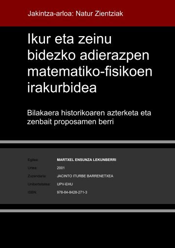 Ikur eta zeinu bidezko adierazpen matematiko-fisikoen ... - Euskara