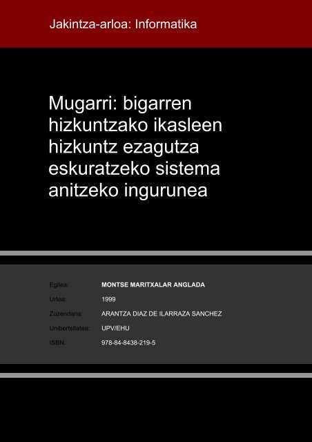 Mugarri: bigarren hizkuntzako ikasleen hizkuntz ezagutza ... - Euskara