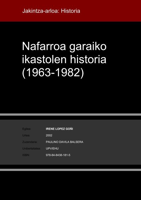 Nafarroa garaiko ikastolen historia (1963-1982) - Euskara