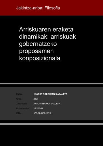 arriskuak gobernatzeko proposamen konposizionala - Euskara