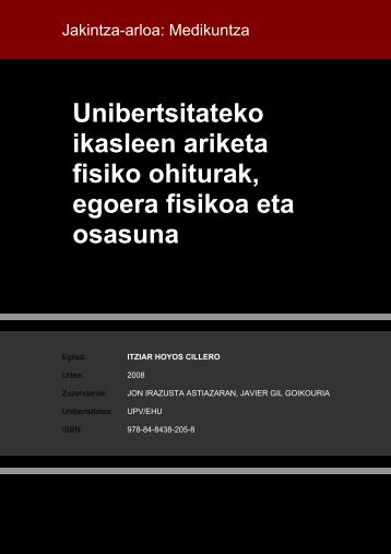 Unibertsitateko ikasleen ariketa fisiko ohiturak, egoera ... - Euskara