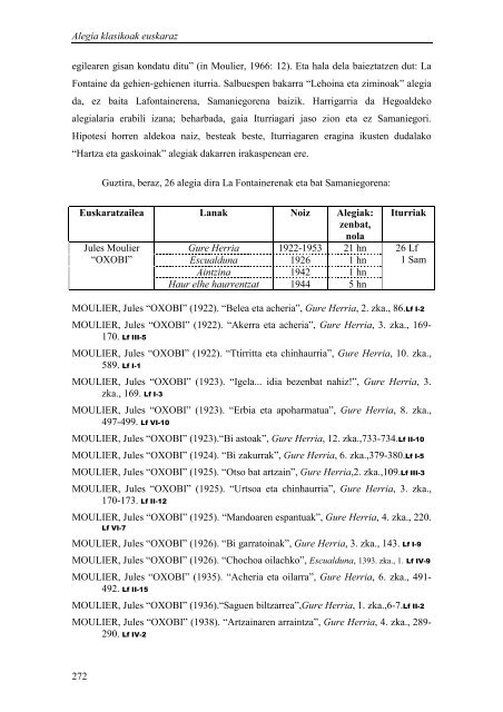 Alegia klasikoak euskaraz Isopeteko, La Fontaineren eta