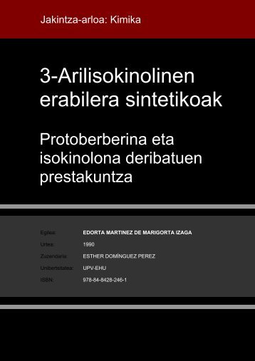 3-Arilisokinolinen erabilera sintetikoak - Euskara