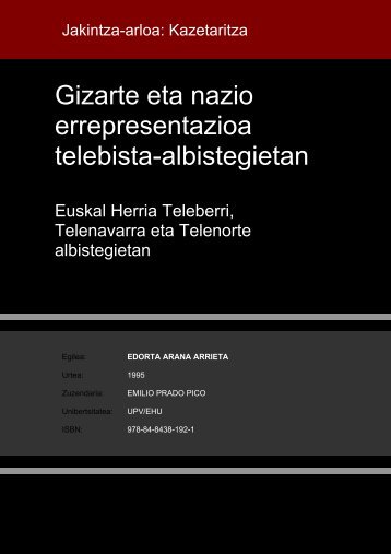 Gizarte eta nazio errepresentazioa telebista-albistegietan - Euskara