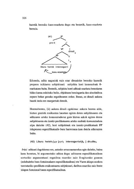 Predikazioaren teoriak gramatika sortzailean (euskararen kasua)