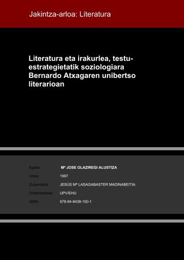 Literatura eta irakurlea, testu- estrategietatik soziologiara ... - Euskara